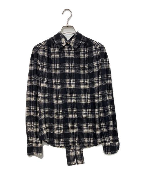 Saint Laurent Paris（サンローランパリ）Saint Laurent Paris (サンローランパリ) チェックシャツ　660889 ブラック サイズ:38の古着・服飾アイテム