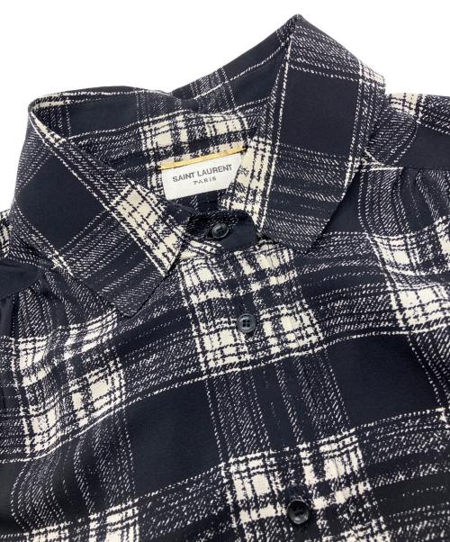 Saint Laurent Paris（サンローランパリ）Saint Laurent Paris (サンローランパリ) チェックシャツ　660889 ブラック サイズ:38の古着・服飾アイテム