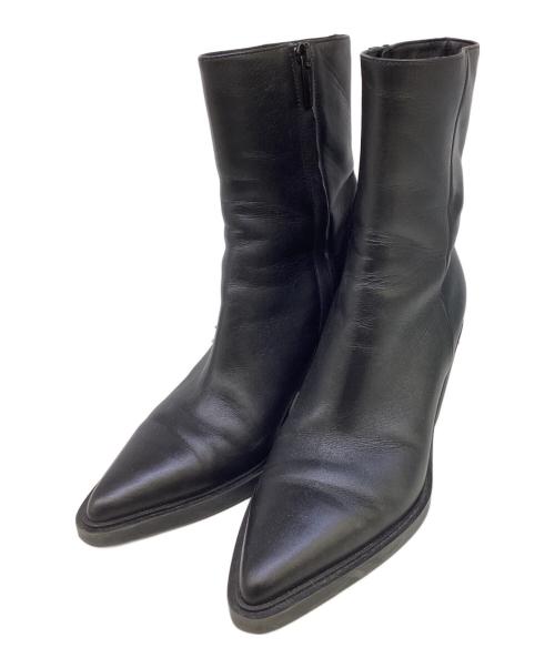 Gianvito Rossi（ジャンヴィト ロッシ）Gianvito Rossi (ジャンヴィト ロッシ) ショートブーツ ブラック サイズ:36　1/2の古着・服飾アイテム