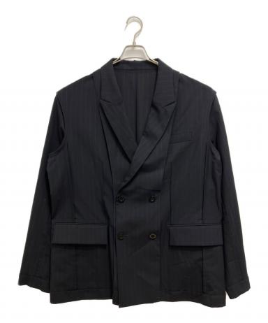 中古・古着通販】sacai (サカイ) Chalk Stripe Jacket ブラック サイズ