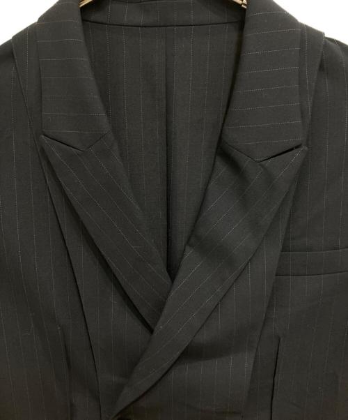 sacai（サカイ）sacai (サカイ) Chalk Stripe Jacket ブラック サイズ:3の古着・服飾アイテム