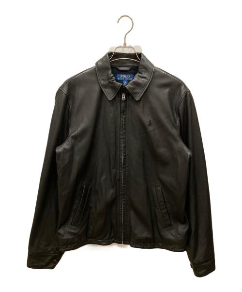 POLO RALPH LAUREN（ポロ・ラルフローレン）POLO RALPH LAUREN (ポロ・ラルフローレン) レザースイングトップ ブラック サイズ:Sの古着・服飾アイテム