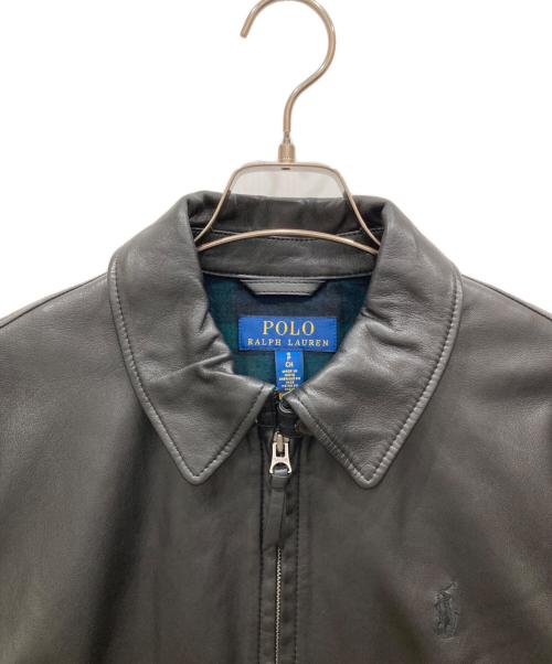 POLO RALPH LAUREN（ポロ・ラルフローレン）POLO RALPH LAUREN (ポロ・ラルフローレン) レザースイングトップ ブラック サイズ:Sの古着・服飾アイテム
