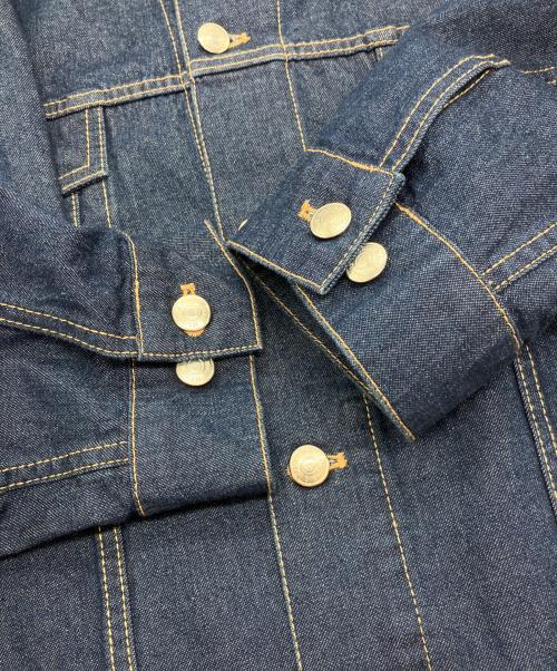 maison kitsune（メゾンキツネ）MAISON KITSUNE (メゾンキツネ) トラッカー ジャケット インディゴ サイズ:L 未使用品の古着・服飾アイテム