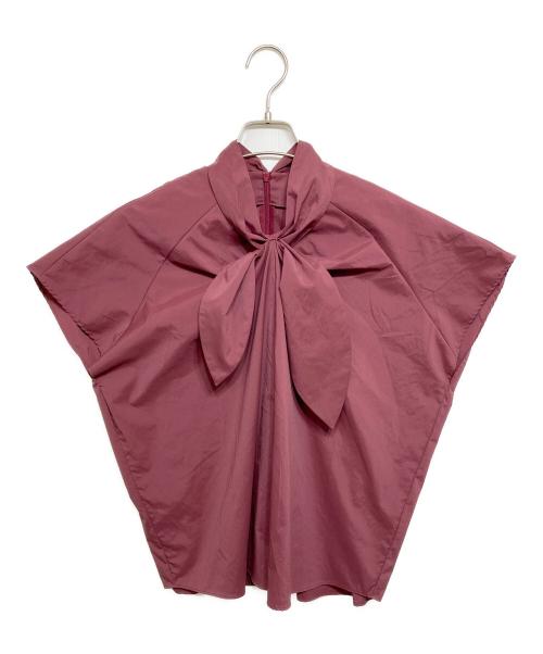 ROPE（ロペ）ROPE (ロペ) スカーフモチーフフレンチスリーブブラウス パープル サイズ:ｆの古着・服飾アイテム