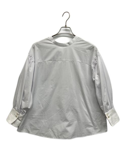 NARA CAMICIE（ナラカミーチェ）NARA CAMICIE (ナラカミーチェ) ギャザースリーブタックカフスシャツ ホワイト サイズ:２の古着・服飾アイテム