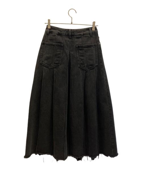 MAISON SPECIAL（メゾンスペシャル）MAISON SPECIAL (メゾンスペシャル) Pleated Denim Skirt ブラック サイズ:36の古着・服飾アイテム