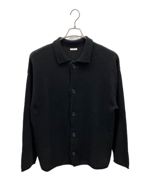 Blanc YM（ブランワイエム）Blanc YM (ブランワイエム) Wool Cashmere Knit JKT ブラック サイズ:Sの古着・服飾アイテム