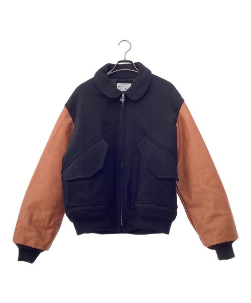 NEXUSVII（ネクサスセブン）NEXUSVII (ネクサスセブン) CWU VARSITY JACKET ブラック×ブラウン サイズ:46の古着・服飾アイテム