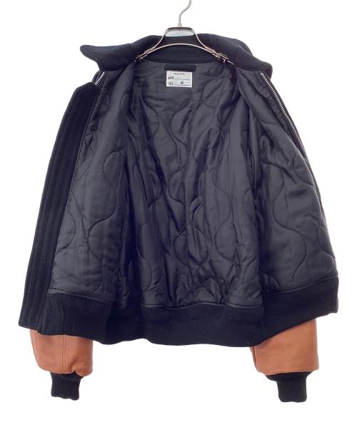 NEXUSVII（ネクサスセブン）NEXUSVII (ネクサスセブン) CWU VARSITY JACKET ブラック×ブラウン サイズ:46の古着・服飾アイテム