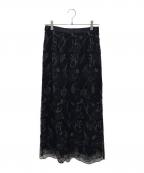 MURRALミューラル）の古着「Seem flower lace skirt」｜ブラック