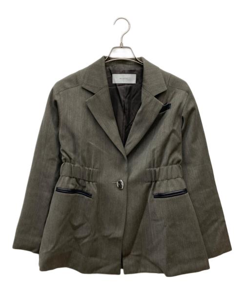 MURRAL（ミューラル）MURRAL (ミューラル) Chambray curvy jacket グレー サイズ:FREEの古着・服飾アイテム