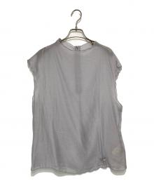 overdue flair（オーバーデュー フレア）の古着「SHEER SLEEVELESS BLOUSE」｜グレー