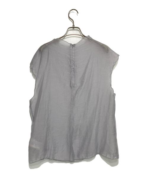 overdue flair（オーバーデュー フレア）overdue flair (オーバーデュー フレア) SHEER SLEEVELESS BLOUSE グレー サイズ:Fの古着・服飾アイテム