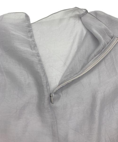 overdue flair（オーバーデュー フレア）overdue flair (オーバーデュー フレア) SHEER SLEEVELESS BLOUSE グレー サイズ:Fの古着・服飾アイテム