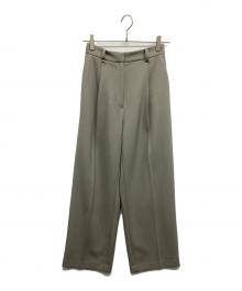 CLANE（クラネ）の古着「2WAY TUCK STRAIGHT PANTS　ツーウェイ タック ストレート パンツ」｜グレー