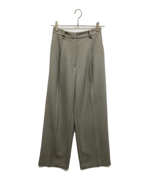 CLANE（クラネ）CLANE (クラネ) 2WAY TUCK STRAIGHT PANTS　ツーウェイ タック ストレート パンツ グレー サイズ:1 未使用品の古着・服飾アイテム