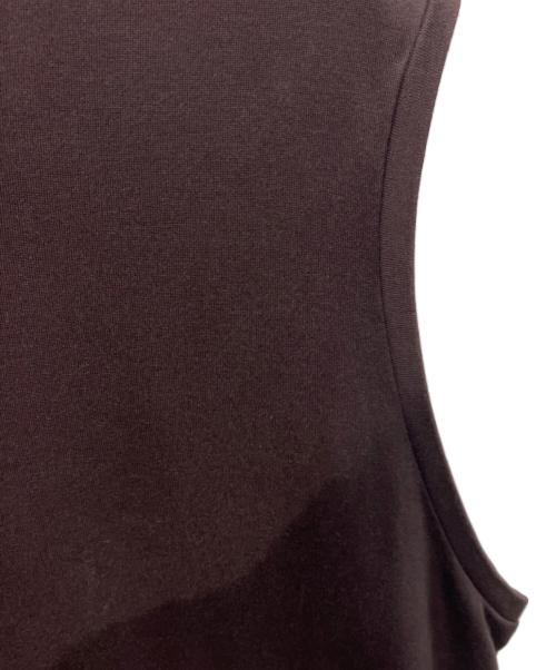 ATON（エイトン）ATON (エイトン) SUVIN 60/2 | スリーブレスドレス ブラウン サイズ:02の古着・服飾アイテム