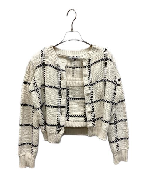 sheller（シェリエ）sheller (シェリエ) アンサンブルカーディガン アイボリー サイズ:Free 未使用品の古着・服飾アイテム