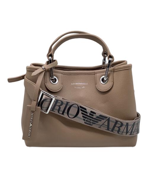 EMPORIO ARMANI（エンポリオアルマーニ）EMPORIO ARMANI (エンポリオアルマーニ) 2WAYショルダーバッグ ベージュの古着・服飾アイテム