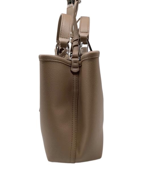 EMPORIO ARMANI（エンポリオアルマーニ）EMPORIO ARMANI (エンポリオアルマーニ) 2WAYショルダーバッグ ベージュの古着・服飾アイテム