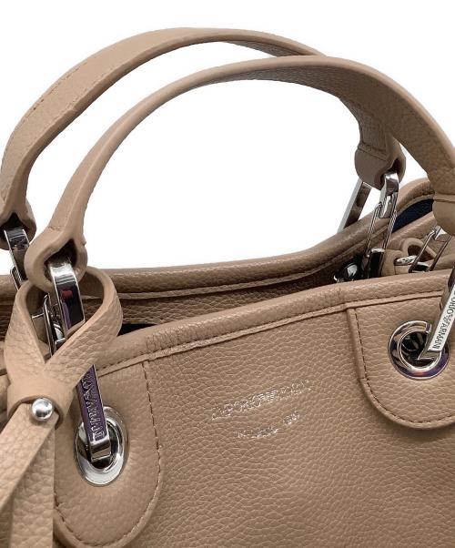 EMPORIO ARMANI（エンポリオアルマーニ）EMPORIO ARMANI (エンポリオアルマーニ) 2WAYショルダーバッグ ベージュの古着・服飾アイテム