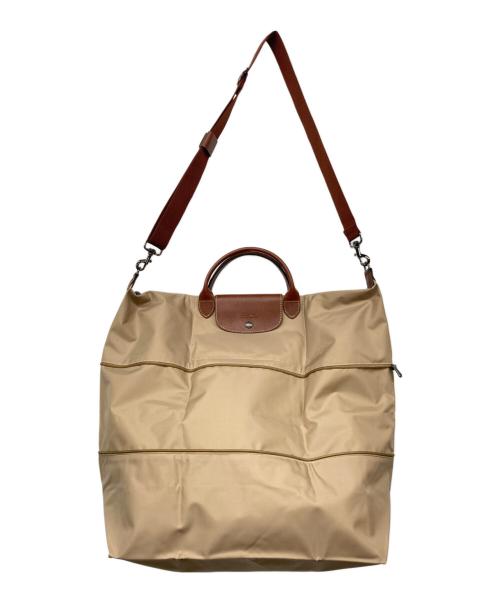 LONGCHAMP（ロンシャン）LONGCHAMP (ロンシャン) 2wayトラベルバッグ ベージュの古着・服飾アイテム