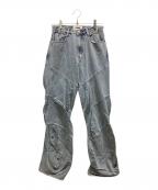 VIAVANDAヴィアヴァンダ）の古着「SPIRAL DENIM PANTS」｜ブルー
