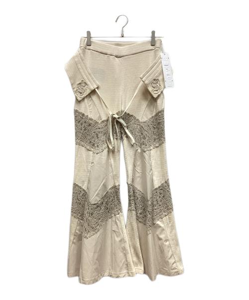 SEIVSON（セイヴソン）SEIVSON (セイヴソン) 2-Way Layered V-Cut Lace Pants カーキ サイズ:M 未使用品の古着・服飾アイテム