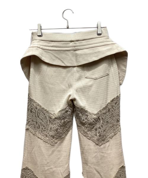SEIVSON（セイヴソン）SEIVSON (セイヴソン) 2-Way Layered V-Cut Lace Pants カーキ サイズ:M 未使用品の古着・服飾アイテム