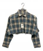 GOD SELECTION XXXゴッド セレクション トリプルエックス）の古着「チェックシャツ」｜サックスブルー