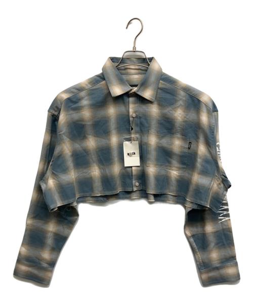 GOD SELECTION XXX（ゴッド セレクション トリプルエックス）GOD SELECTION XXX (ゴッド セレクション トリプルエックス) チェックシャツ サックスブルー サイズ:Free 未使用品の古着・服飾アイテム