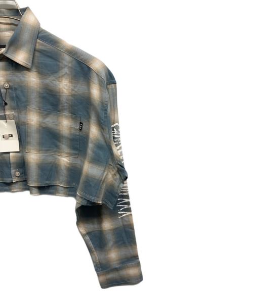 GOD SELECTION XXX（ゴッド セレクション トリプルエックス）GOD SELECTION XXX (ゴッド セレクション トリプルエックス) チェックシャツ サックスブルー サイズ:Free 未使用品の古着・服飾アイテム