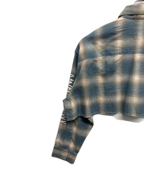 GOD SELECTION XXX（ゴッド セレクション トリプルエックス）GOD SELECTION XXX (ゴッド セレクション トリプルエックス) チェックシャツ サックスブルー サイズ:Free 未使用品の古着・服飾アイテム