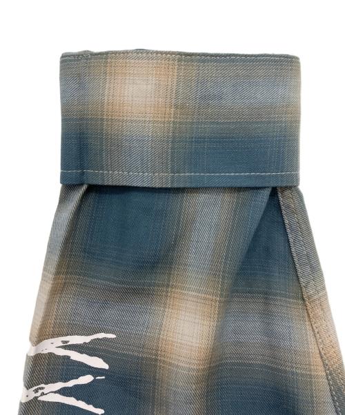 GOD SELECTION XXX（ゴッド セレクション トリプルエックス）GOD SELECTION XXX (ゴッド セレクション トリプルエックス) チェックシャツ サックスブルー サイズ:Free 未使用品の古着・服飾アイテム