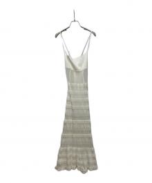 FETICO（フェティコ）の古着「STRIPE KNIT CAMI DRESS」｜ホワイト