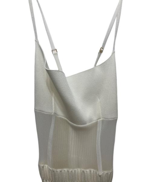 FETICO（フェティコ）FETICO (フェティコ) STRIPE KNIT CAMI DRESS ホワイト サイズ:1の古着・服飾アイテム