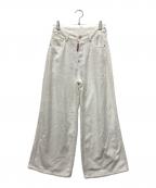 DSQUARED2ディースクエアード）の古着「TERRY COTTON WIDE-LEG PANTS」｜ホワイト
