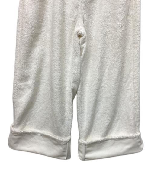DSQUARED2（ディースクエアード）DSQUARED2 (ディースクエアード) TERRY COTTON WIDE-LEG PANTS ホワイト サイズ:38の古着・服飾アイテム