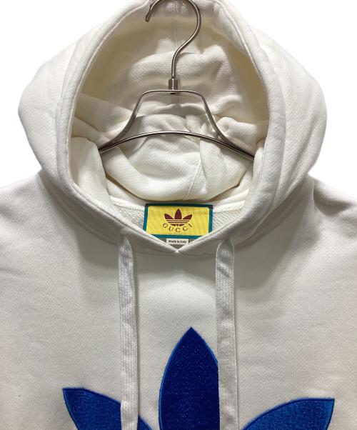 GUCCI（グッチ）GUCCI (グッチ) adidas (アディダス) プルオーバーパーカー ホワイト サイズ:ＸＳの古着・服飾アイテム