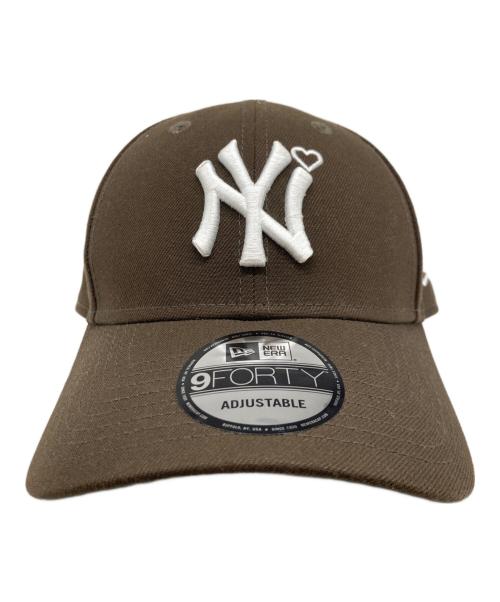 New Era（ニューエラ）New Era (ニューエラ) BASICKS (ベイシックス) 9 FORTY Yankees Heart Embroidery Cap / ベスボールキャップ ブラウンの古着・服飾アイテム