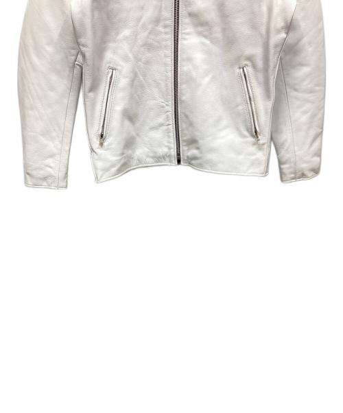 FREEDOM（フリーダム）FREEDOM (フリーダム) シングルライダースジャケット ホワイト サイズ:38の古着・服飾アイテム