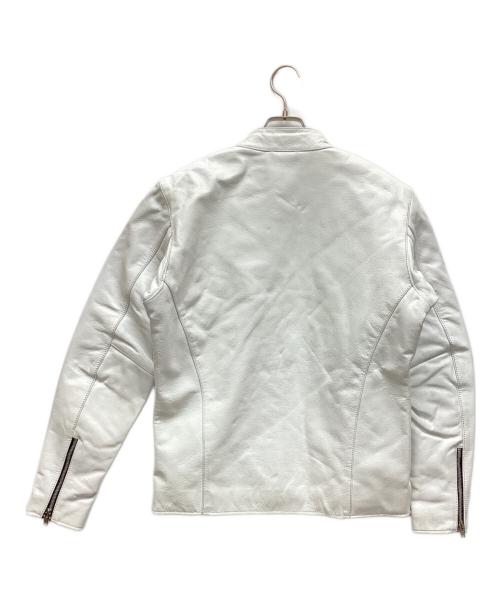 FREEDOM（フリーダム）FREEDOM (フリーダム) シングルライダースジャケット ホワイト サイズ:38の古着・服飾アイテム
