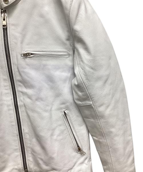 FREEDOM（フリーダム）FREEDOM (フリーダム) シングルライダースジャケット ホワイト サイズ:38の古着・服飾アイテム
