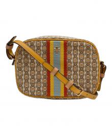 TORY BURCH（トリーバーチ）の古着「GEMINI LINK CANVAS MINI BAG」｜ベージュ
