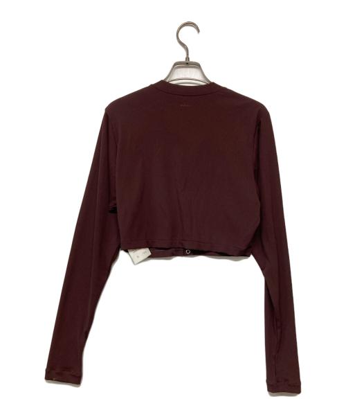 AP STUDIO（エーピーストゥディオ）AP STUDIO (エーピーストゥディオ) DAWN (ドーン) MIDDLE HAORI WITH BUTTONS ワインレッドの古着・服飾アイテム