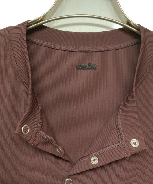 AP STUDIO（エーピーストゥディオ）AP STUDIO (エーピーストゥディオ) DAWN (ドーン) MIDDLE HAORI WITH BUTTONS ワインレッドの古着・服飾アイテム