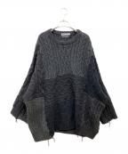 sunny side upサニーサイドアップ）の古着「リメイクニット」｜グレー