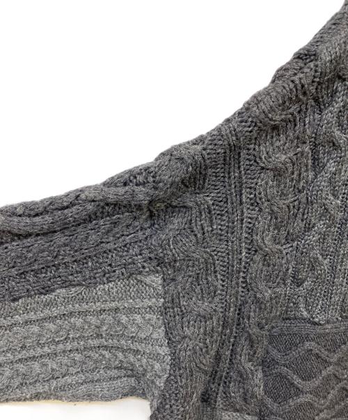 sunny side up（サニーサイドアップ）sunny side up (サニーサイドアップ) リメイクニット グレー サイズ:3の古着・服飾アイテム