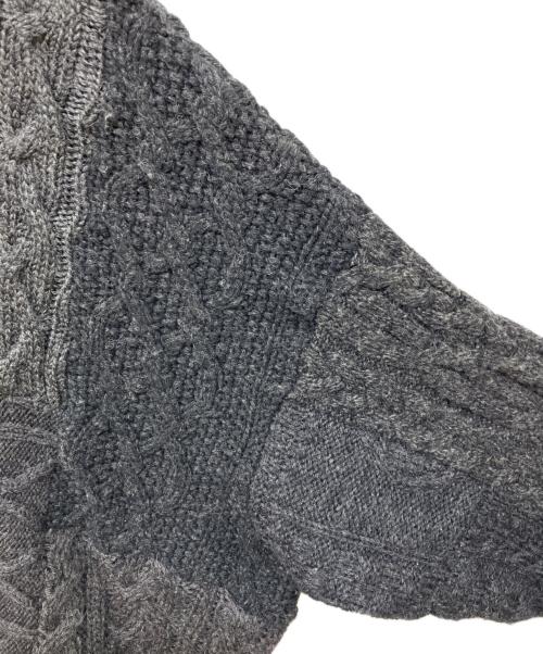 sunny side up（サニーサイドアップ）sunny side up (サニーサイドアップ) リメイクニット グレー サイズ:3の古着・服飾アイテム